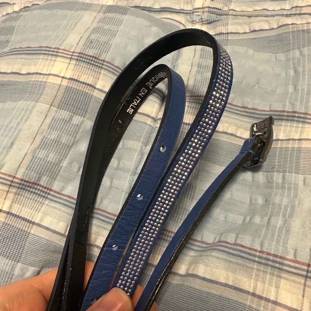 Blue and Black Rhinestone Belt